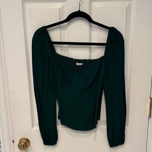 Reformation Reign Top in Emerald